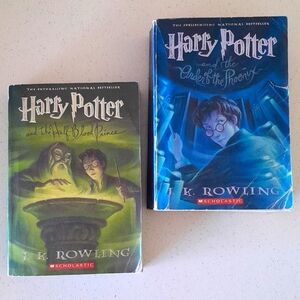 Harry Potter Order of the Phoenix & Half-Blood Prince Paperback Book Set